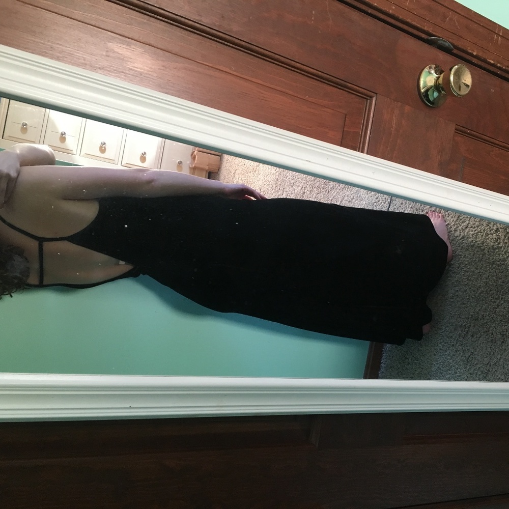Velvet black dress
